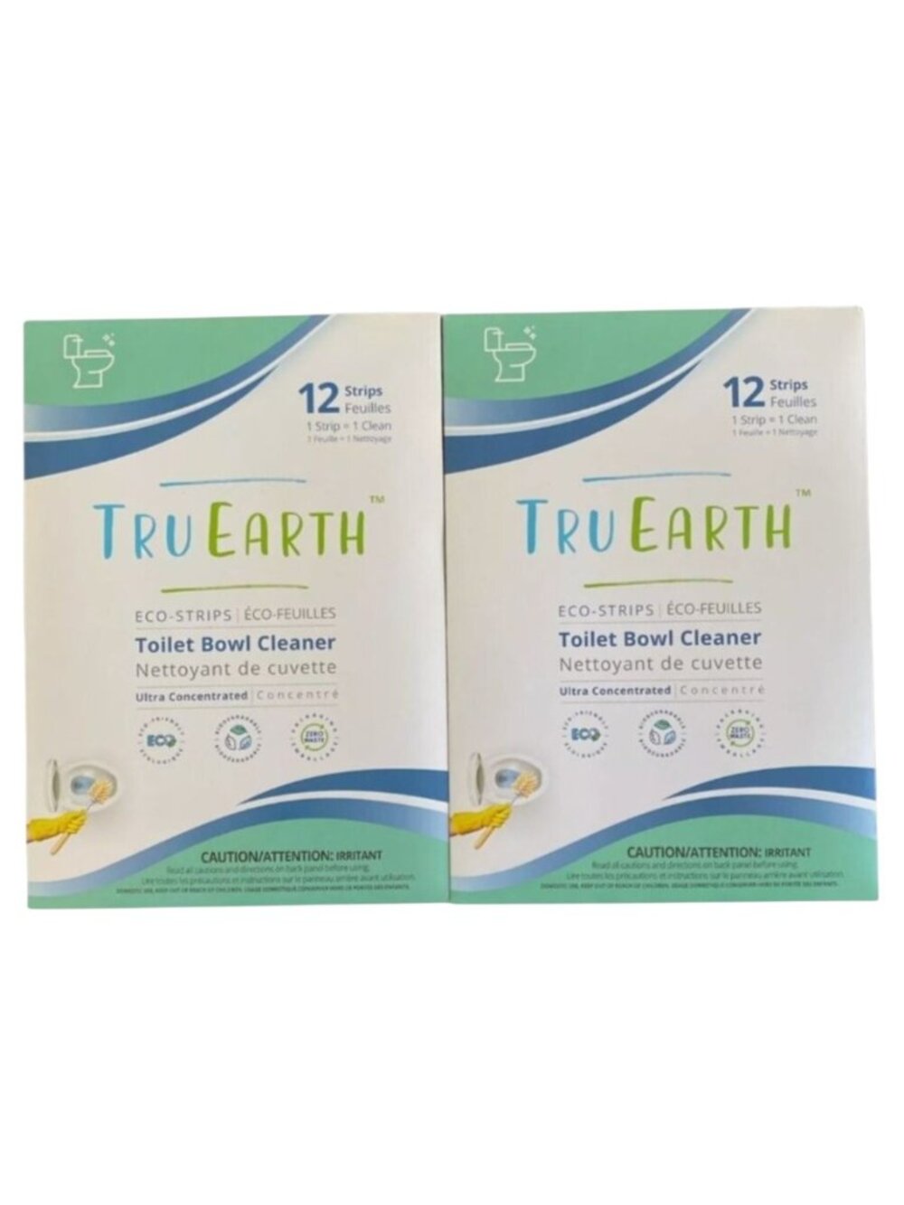 Tru Earth Toilet Bowl Cleaner 24 Eco-Strips Ultra Concentrated (2 Packs of 12)